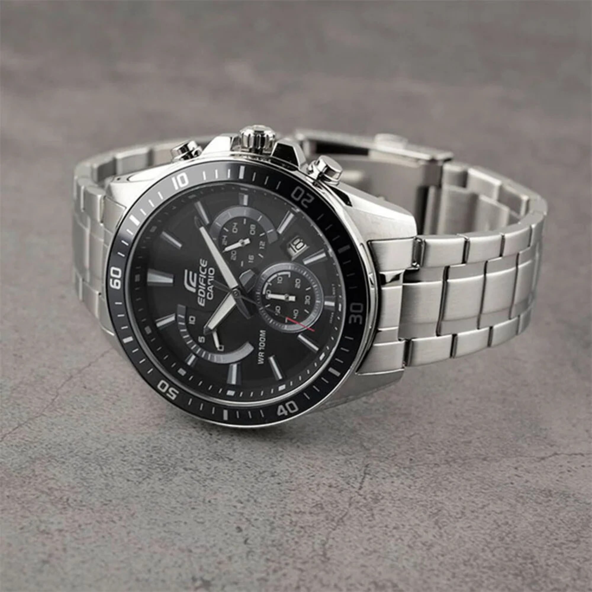 RELOJ CASIO EDIFICE EFR-552D NEGRO PLATEADO | EDI-OG-32 - 3