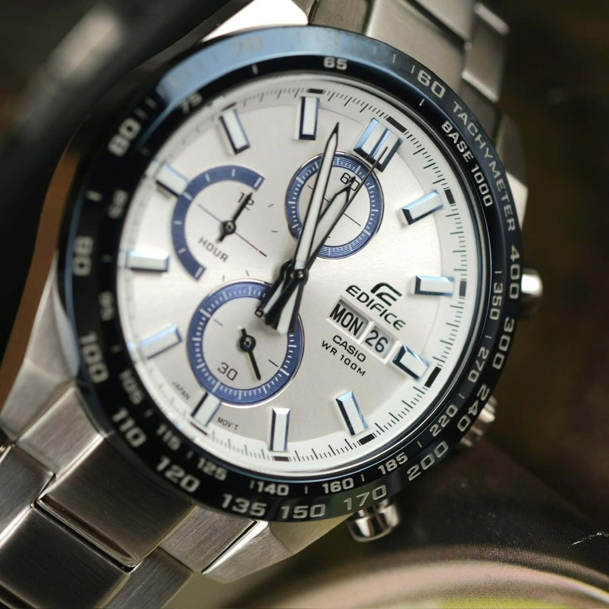 RELOJ CASIO EDIFICE EFR-574D BLANCO PLATEADO | EDI-OG-39 - 3