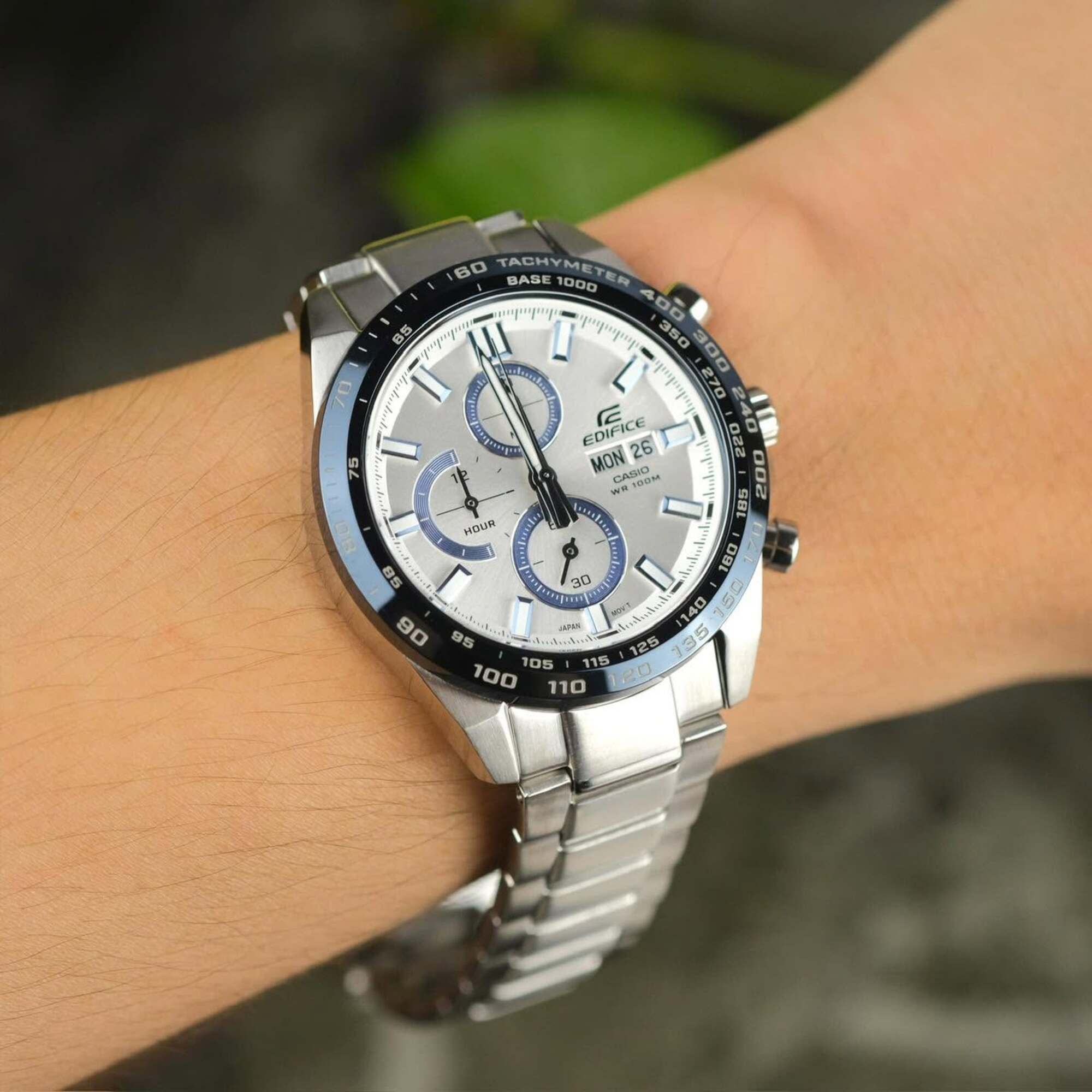 RELOJ CASIO EDIFICE EFR-574D BLANCO PLATEADO | EDI-OG-39 - 4