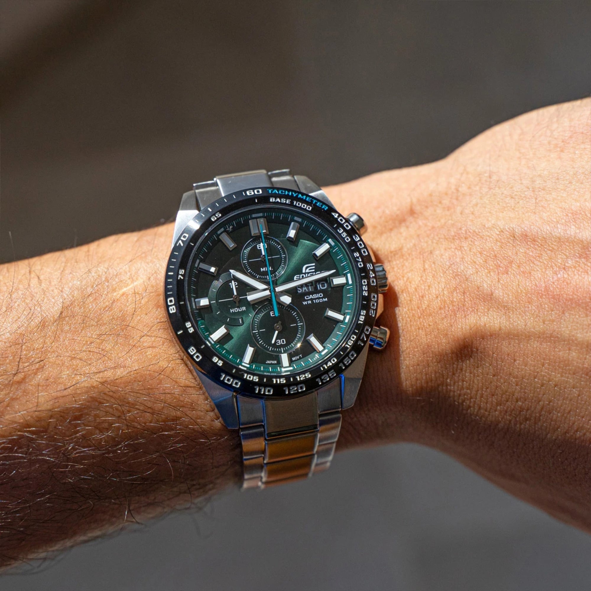 RELOJ CASIO EDIFICE EFR-574D VERDE PLATEADO | EDI-OG-40 - 3