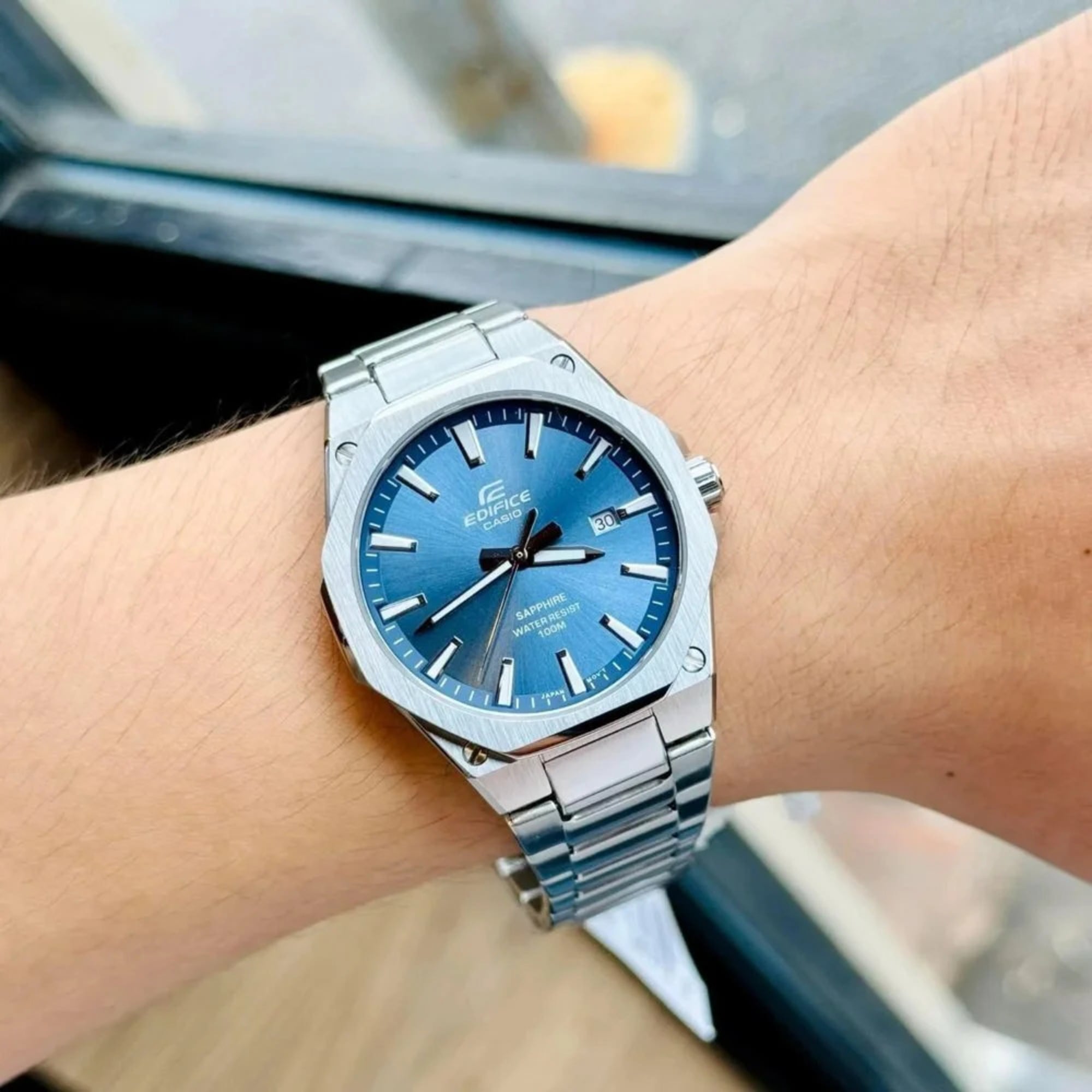 RELOJ CASIO EDIFICE EFR-S108 SLIM HOMBRE AZUL | EDI-OG-46 - 3