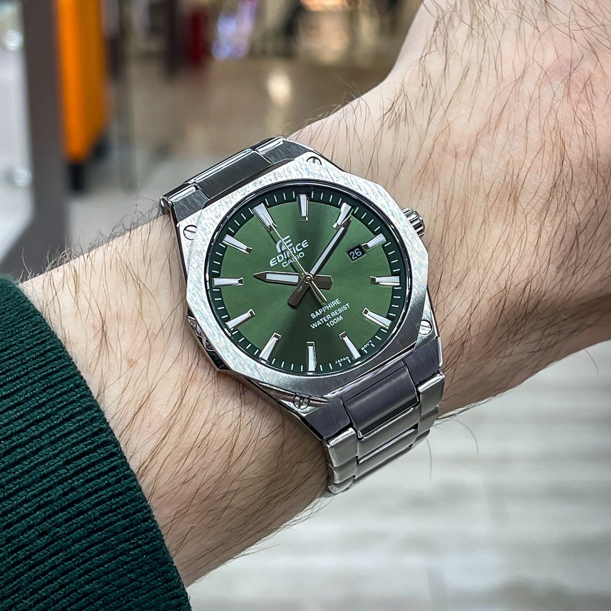 RELOJ CASIO EDIFICE EFR-S108 SLIM HOMBRE VERDE | EDI-OG-47 - 2