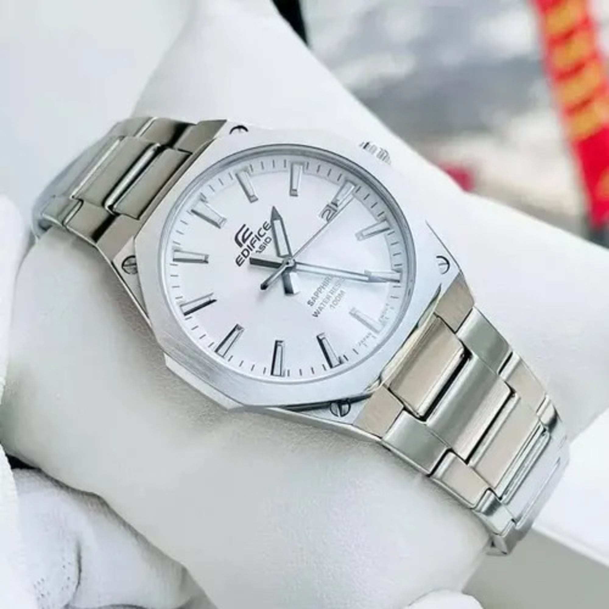 RELOJ CASIO EDIFICE EFR-S108 BLANCO SLIM HOMBRE | EDI-OG-48 - 2
