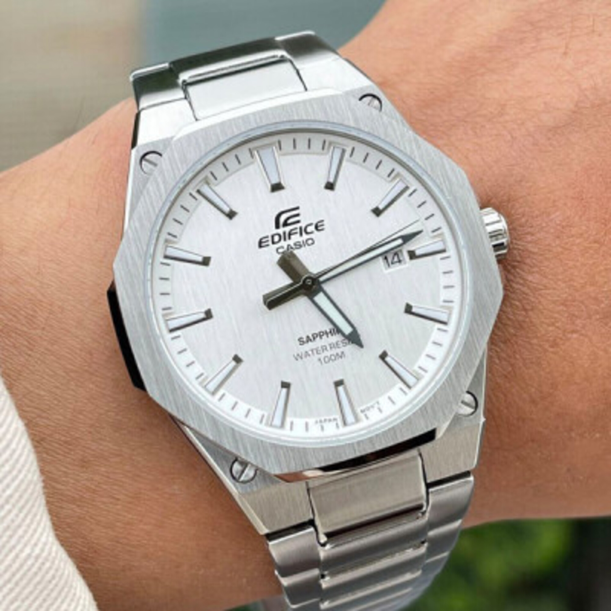 RELOJ CASIO EDIFICE EFR-S108 BLANCO SLIM HOMBRE | EDI-OG-48 - 3