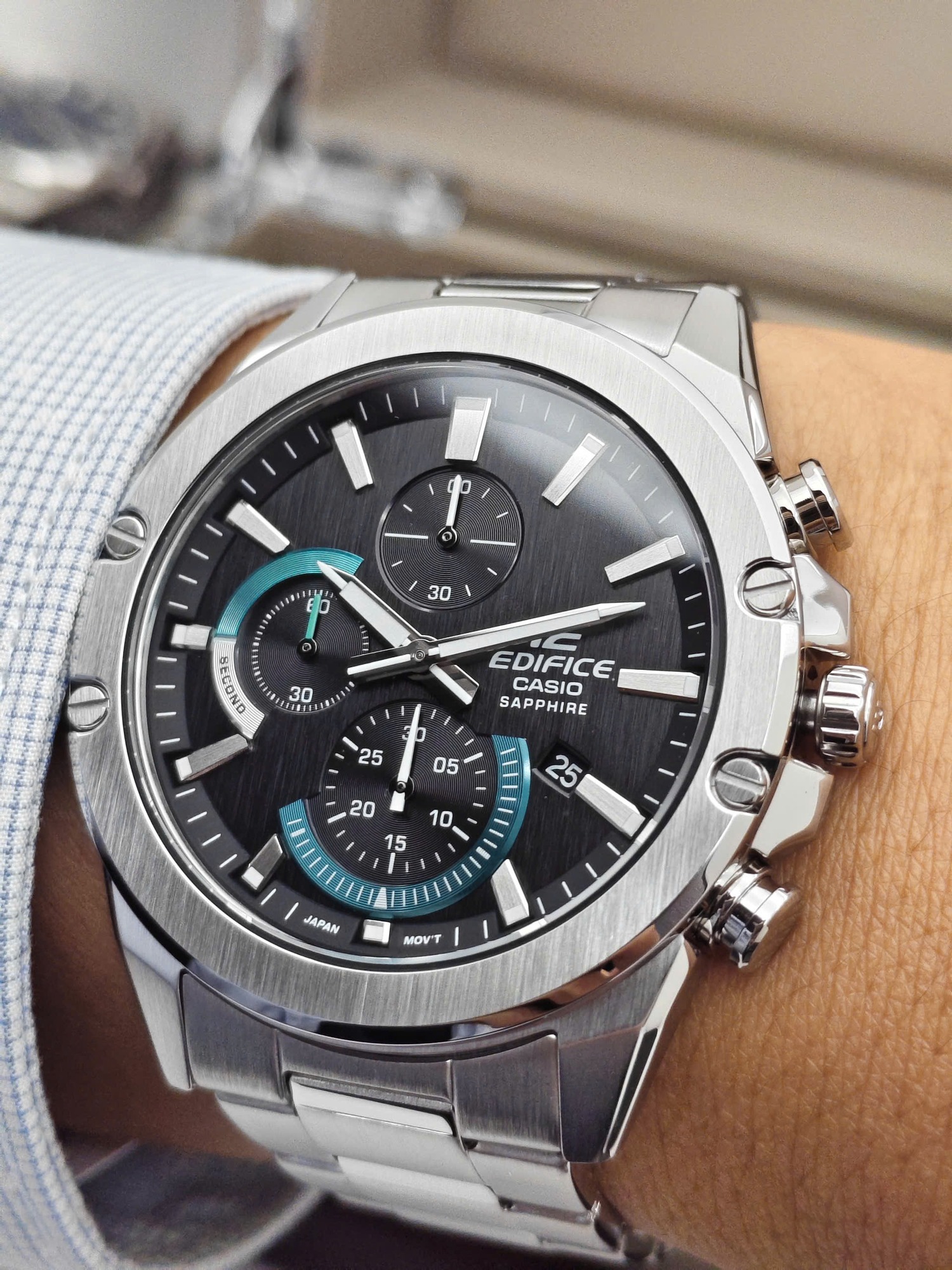 RELOJ CASIO EDIFICE EFR-S567 PLATEADO CRONÓGRAFO HOMBRE | EDI-OG-50 - 3