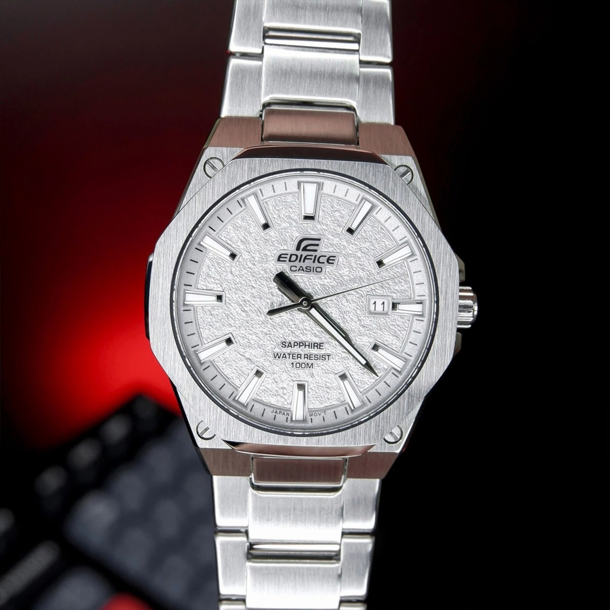 RELOJ CASIO EDIFICE EFR-S108 PLATEADO SLIM HOMBRE | EDI-OG-49 - 3