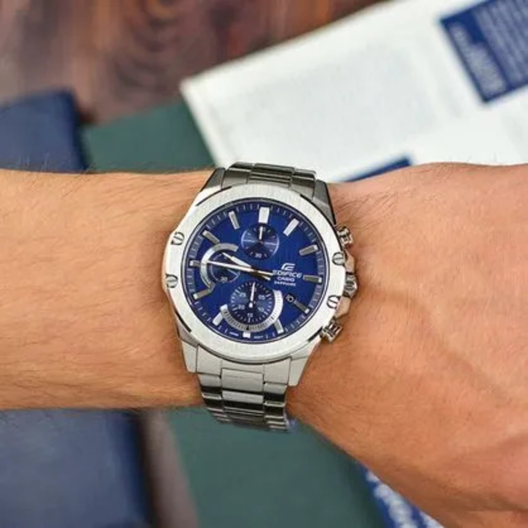 RELOJ CASIO EDIFICE EFR-S567 AZUL CRONÓGRAFO HOMBRE | EDI-OG-51 - 2