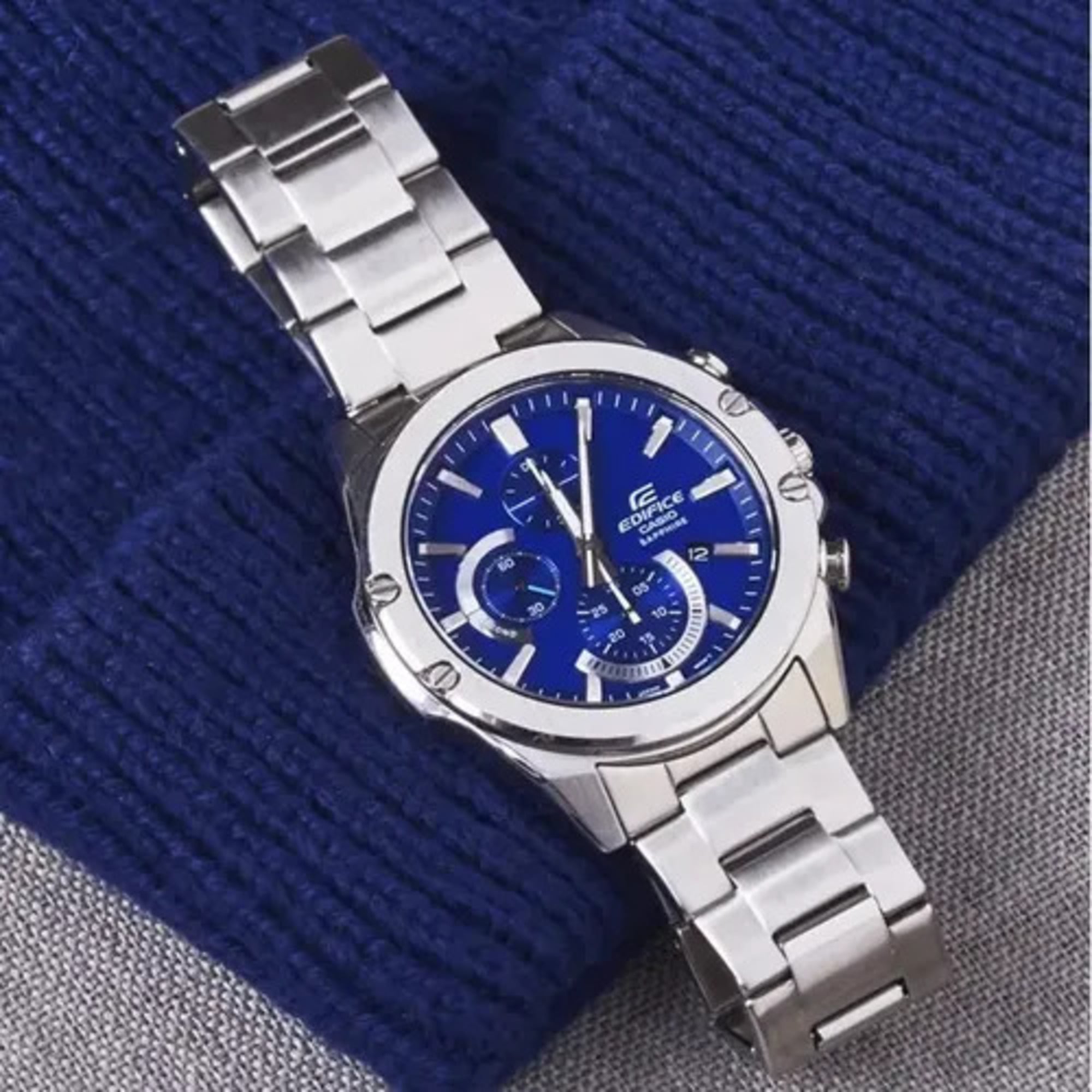 RELOJ CASIO EDIFICE EFR-S567 AZUL CRONÓGRAFO HOMBRE | EDI-OG-51 - 4