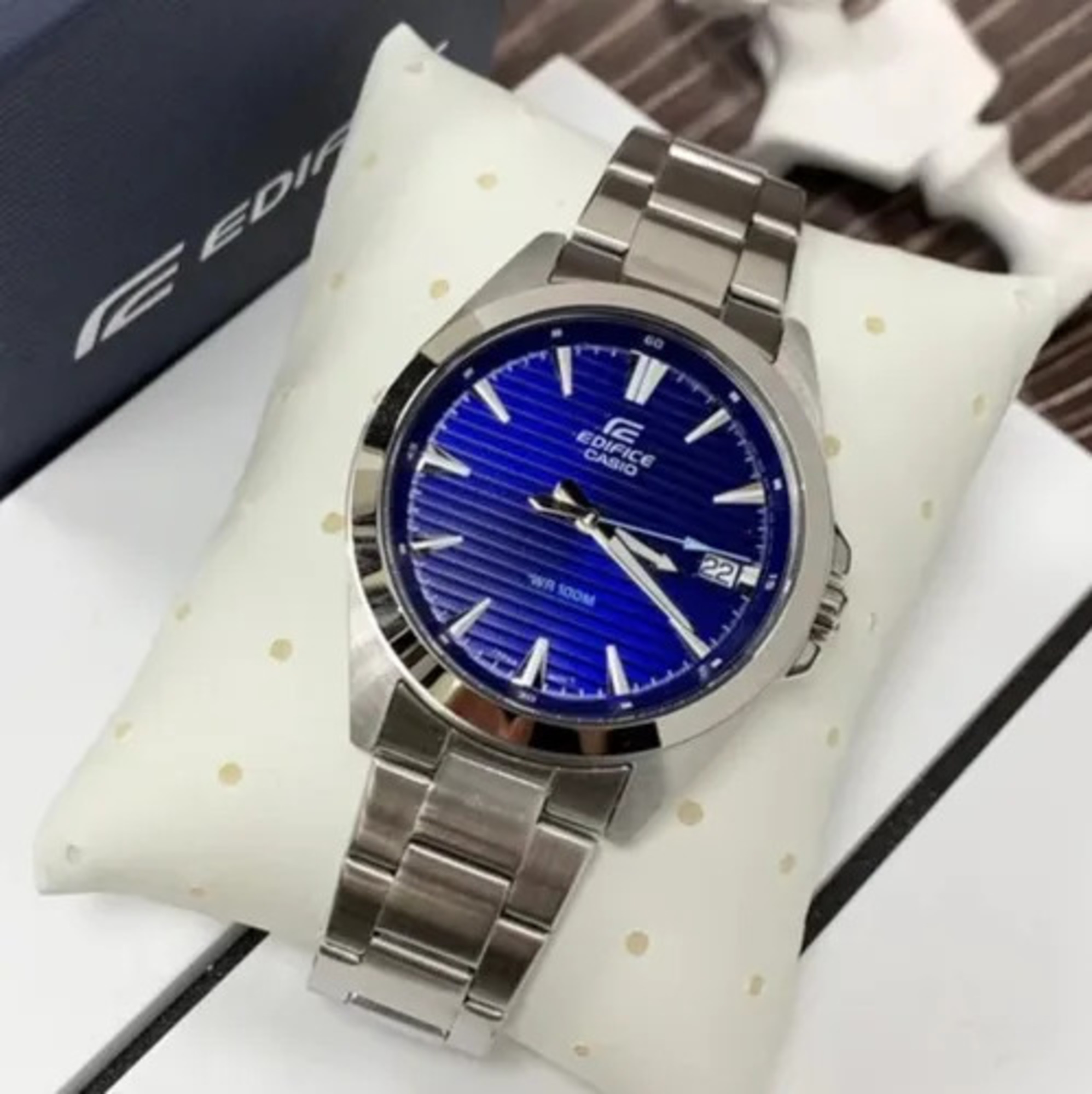 RELOJ PARA HOMBRE CASIO EDIFICE EFV-140 ANÁLOGO COLOR AZUL | EDI-OG-55 - 4