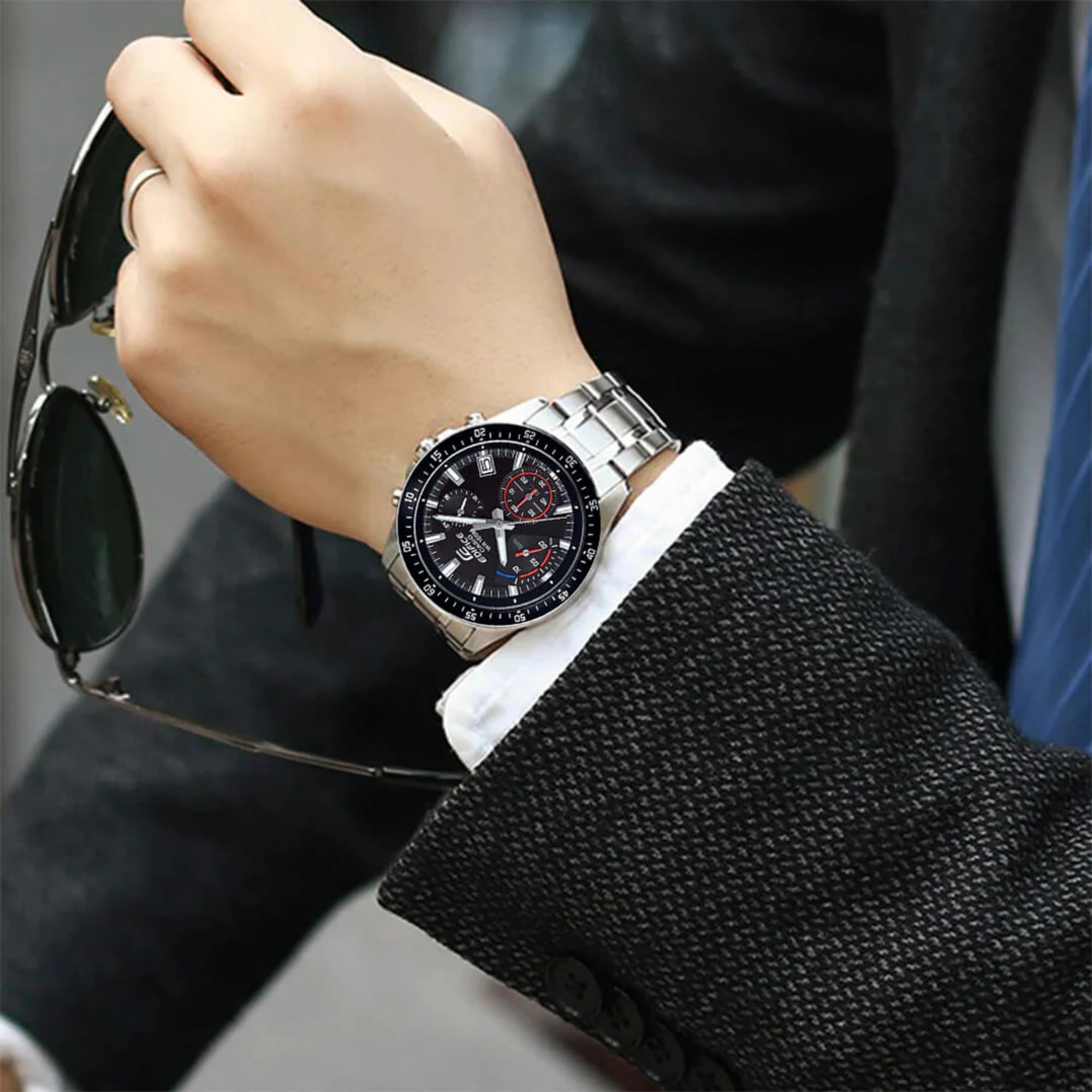 RELOJ CASIO EDIFICE EFV-540D ROJO CRONÓGRAFO HOMBRE | EDI-OG-57 - 2