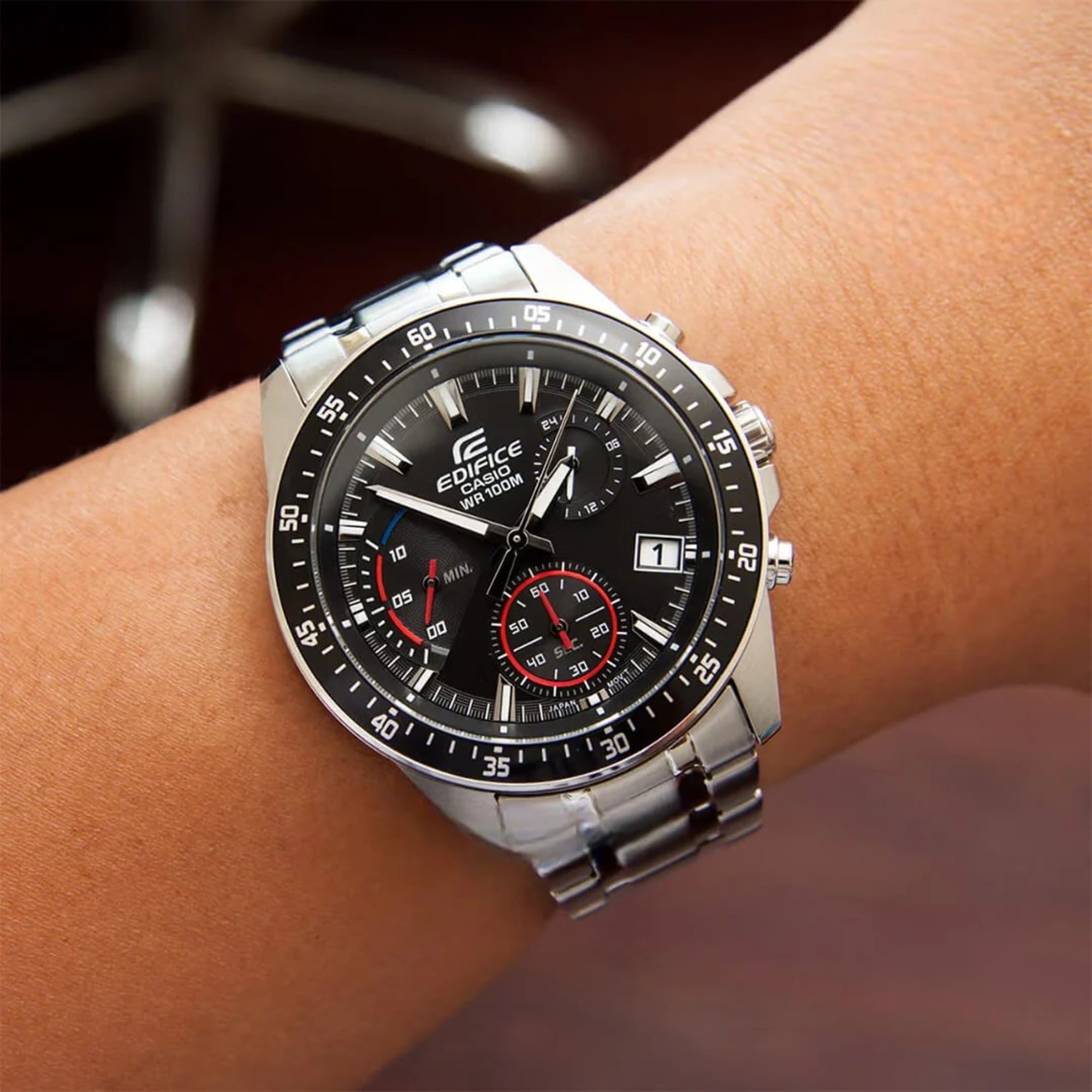 RELOJ CASIO EDIFICE EFV-540D ROJO CRONÓGRAFO HOMBRE | EDI-OG-57 - 5