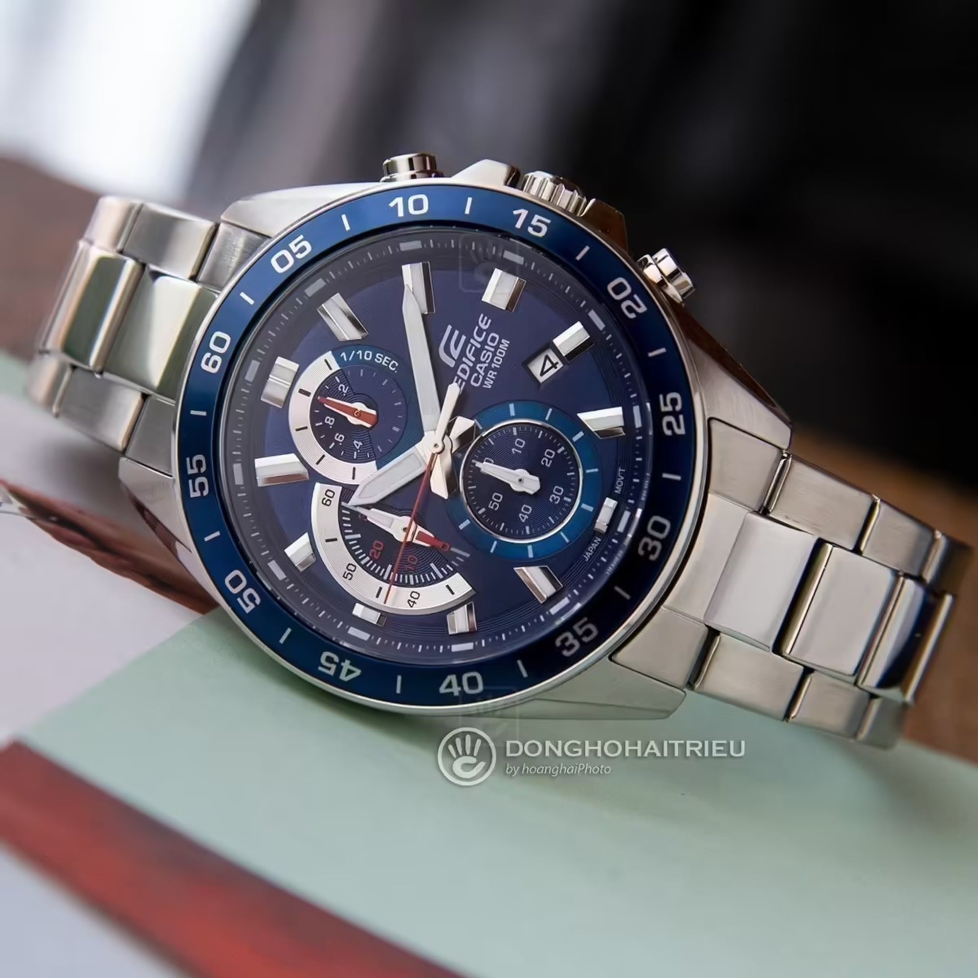 RELOJ CASIO EDIFICE EFV-550D AZUL CRONÓGRAFO HOMBRE | EDI-OG-59 - 4