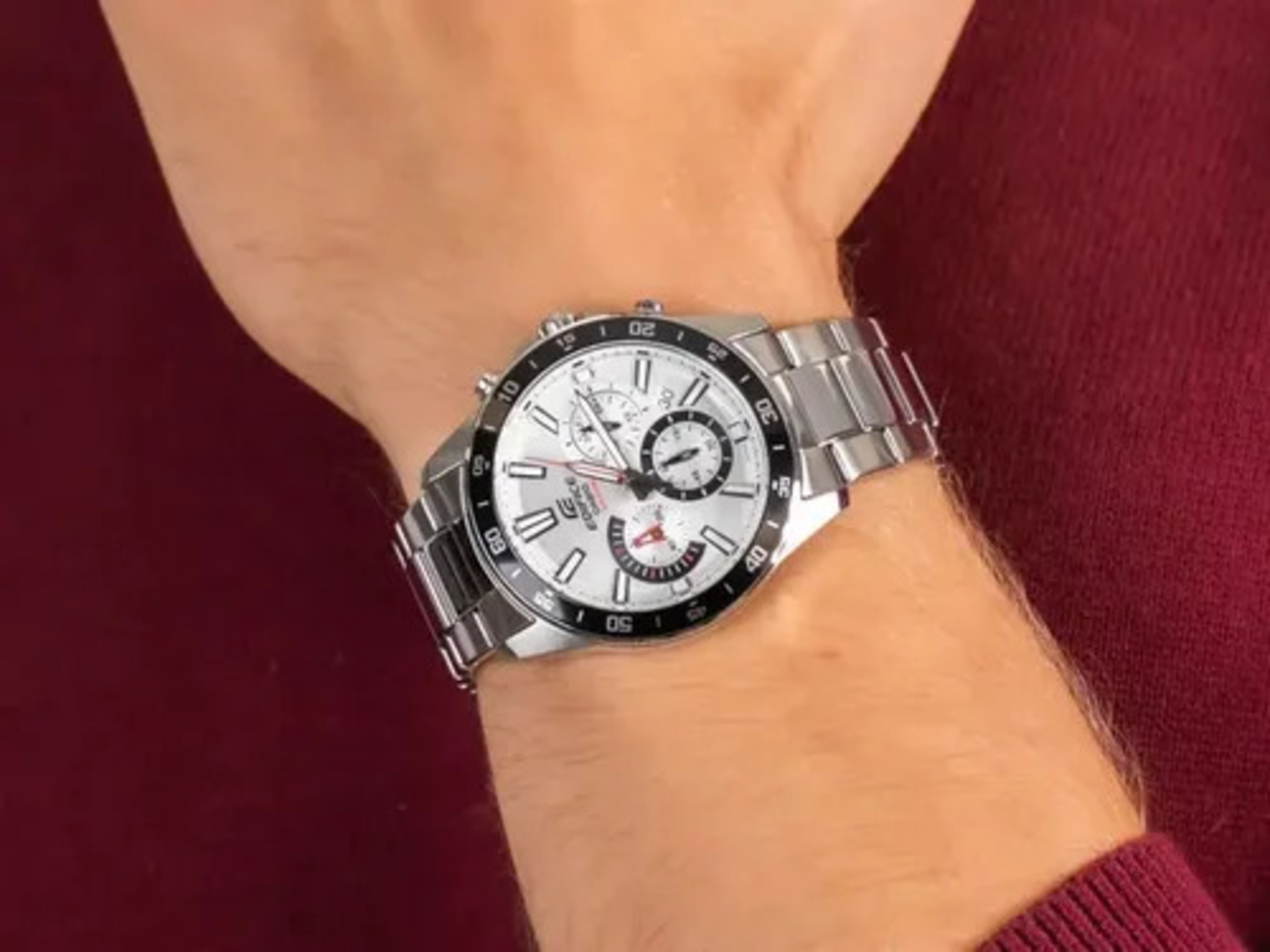 RELOJ CASIO EDIFICE EFV-570 BLANCO CRONÓGRAFO HOMBRE | EDI-OG-63 - 4