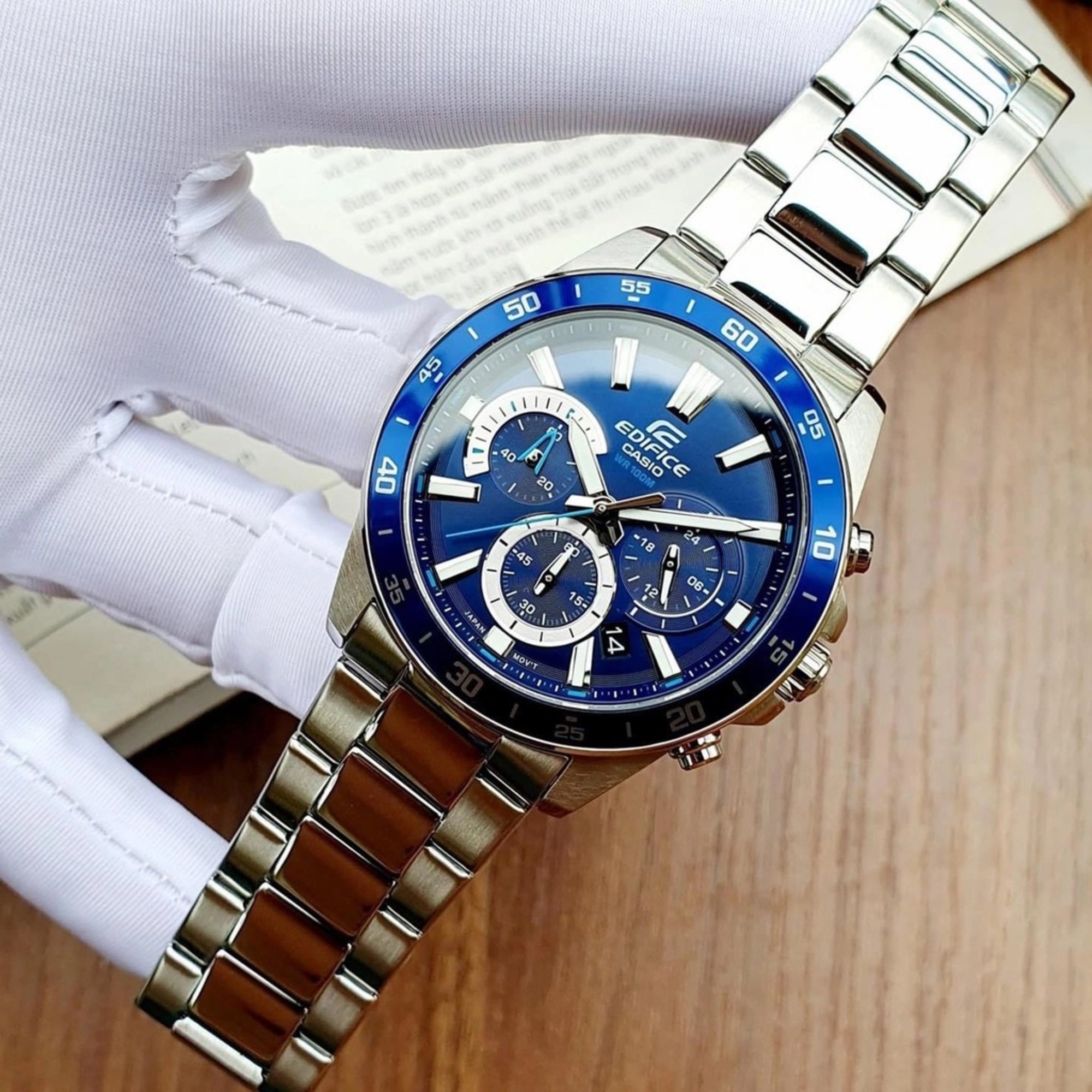 RELOJ CASIO EDIFICE EFV-570 AZUL CRONÓGRAFO HOMBRE | EDI-OG-62 - 4
