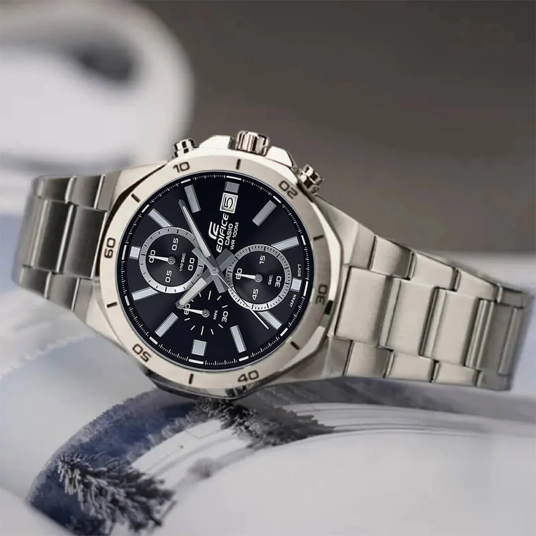 RELOJ PARA HOMBRE CASIO EDIFICE EFV-640D CRONÓGRAFO COLOR PLATEADO | EDI-OG-70 - 2