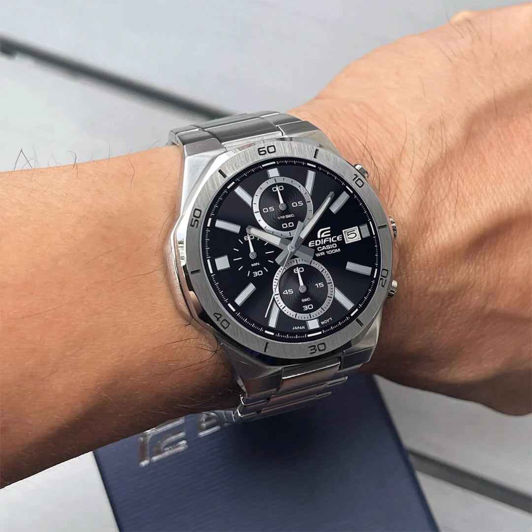 RELOJ PARA HOMBRE CASIO EDIFICE EFV-640D CRONÓGRAFO COLOR PLATEADO | EDI-OG-70 - 3