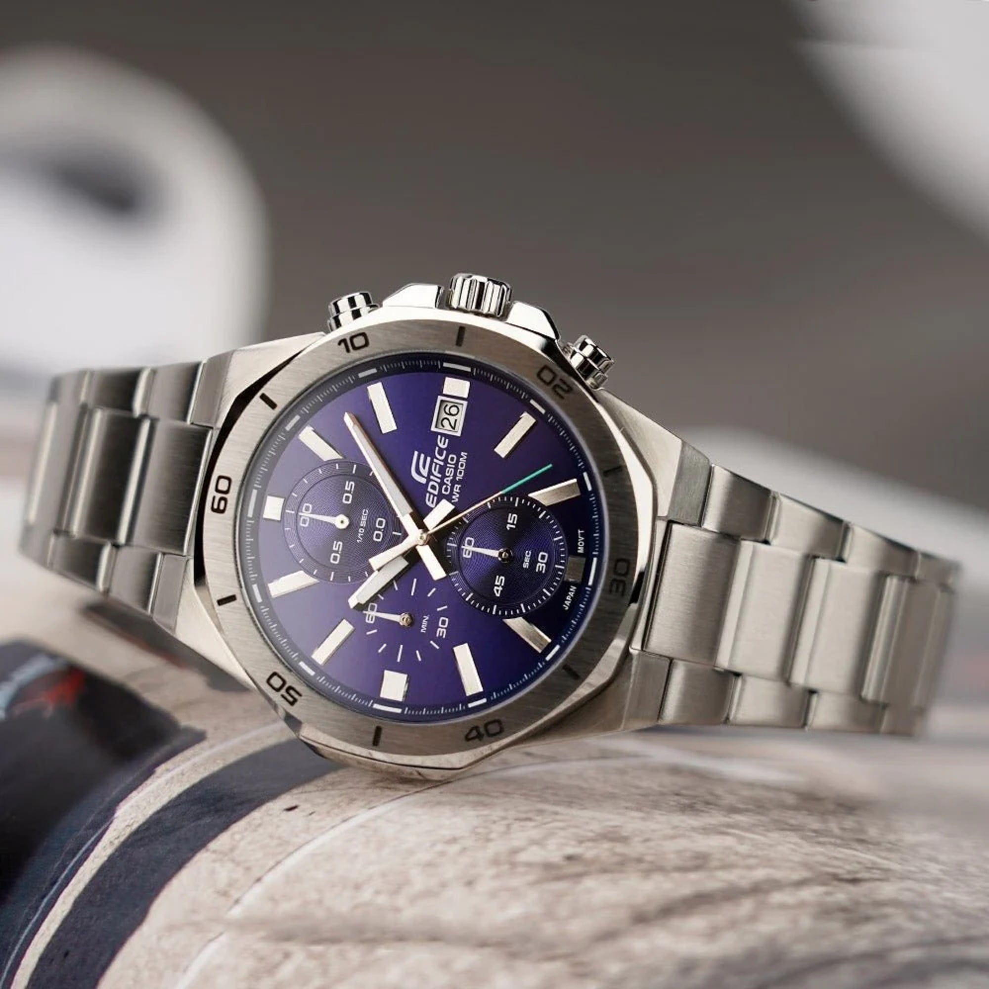 RELOJ PARA HOMBRE CASIO EDIFICE EFV-640D CRONÓGRAFO COLOR AZUL MARINO | EDI-OG-71 - 2