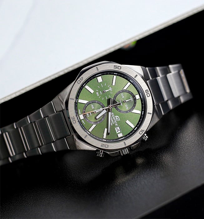 RELOJ PARA HOMBRE CASIO EDIFICE EFV-640D CRONÓGRAFO COLOR VERDE JADE | EDI-OG-75 - 2