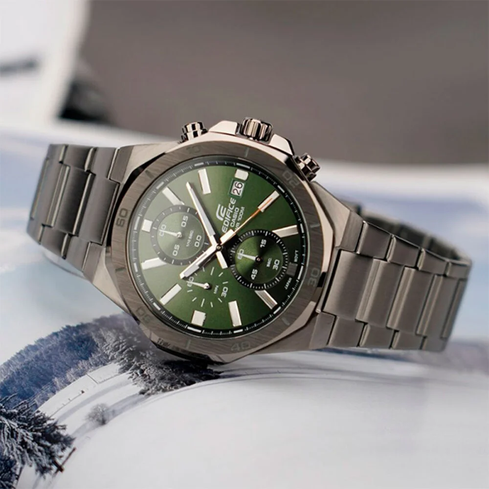 RELOJ PARA HOMBRE CASIO EDIFICE EFV-640D CRONÓGRAFO COLOR VERDE JADE | EDI-OG-75 - 4