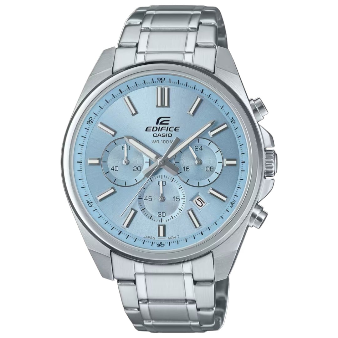 RELOJ PARA HOMBRE CASIO EDIFICE EFV-650 CRONÓGRAFO COLOR CELESTE | EDI-OG-78 - 1