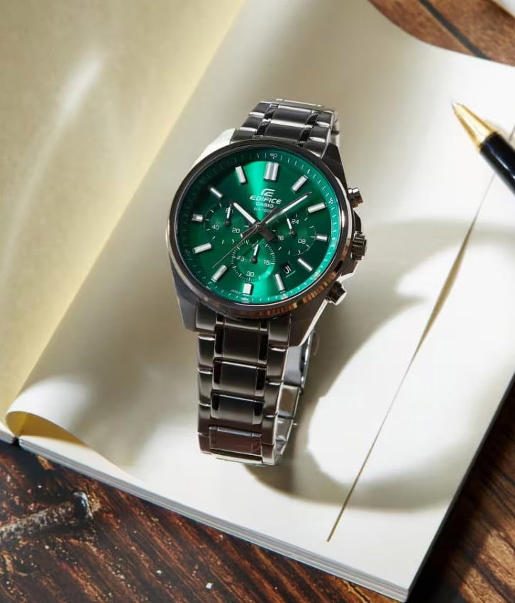 RELOJ PARA HOMBRE CASIO EDIFICE EFV-650 CRONÓGRAFO COLOR VERDE | EDI-OG-79 - 4