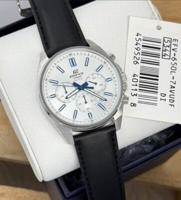 RELOJ PARA HOMBRE CASIO EDIFICE EFV-650 CRONÓGRAFO COLOR BLANCO | EDI-OG-80 - 3