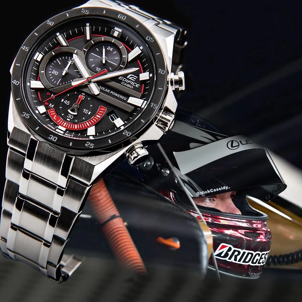 RELOJ PARA HOMBRE CASIO EDIFICE EQS-920 CRONÓGRAFO SOLAR COLOR ROJO | EDI-OG-84 - 2