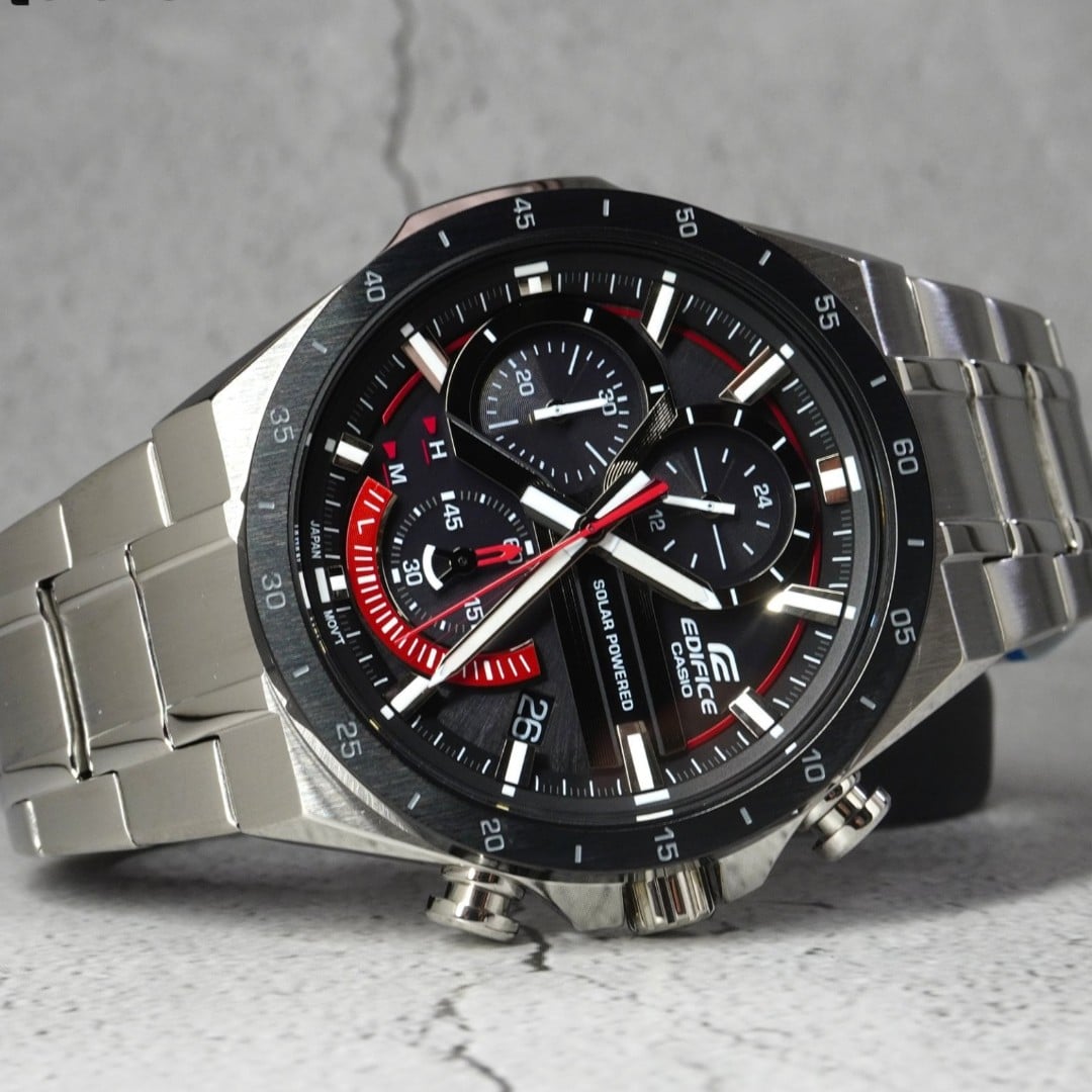 RELOJ PARA HOMBRE CASIO EDIFICE EQS-920 CRONÓGRAFO SOLAR COLOR ROJO | EDI-OG-84 - 3