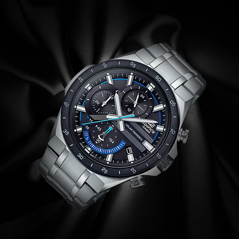 RELOJ PARA HOMBRE CASIO EDIFICE EQS-920 CRONÓGRAFO SOLAR COLOR AZUL | EDI-OG-85 - 3