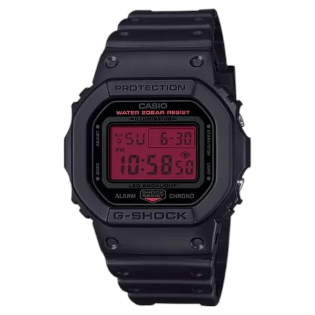 RELOJ PARA HOMBRE CASIO G-SHOCK DW-5600 DIGITAL COLOR NEGRO ROJO | OG-S-114 - 1