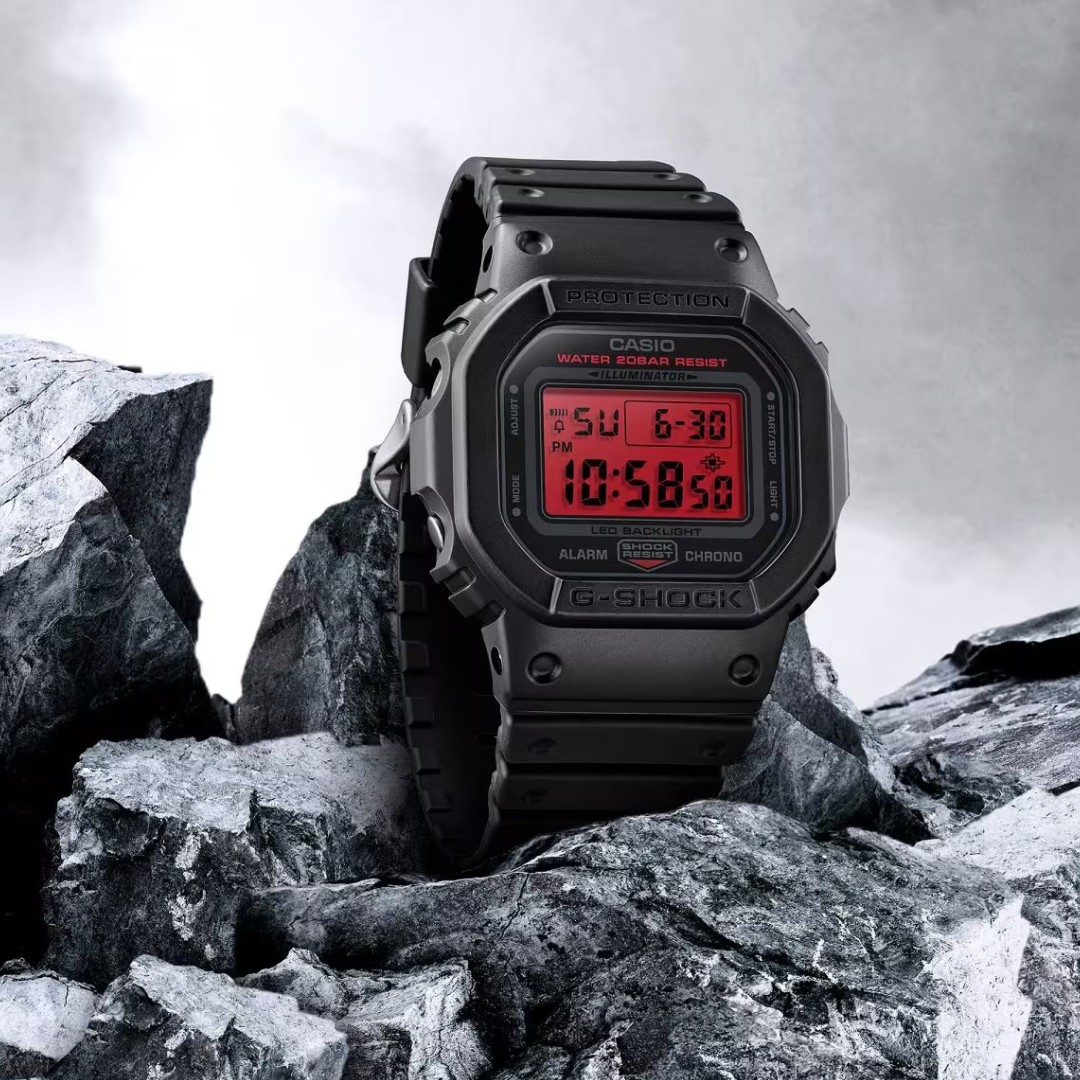 RELOJ PARA HOMBRE CASIO G-SHOCK DW-5600 DIGITAL COLOR NEGRO ROJO | OG-S-114 - 2
