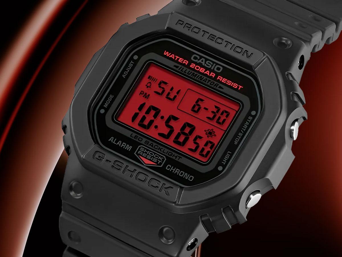 RELOJ PARA HOMBRE CASIO G-SHOCK DW-5600 DIGITAL COLOR NEGRO ROJO | OG-S-114 - 3