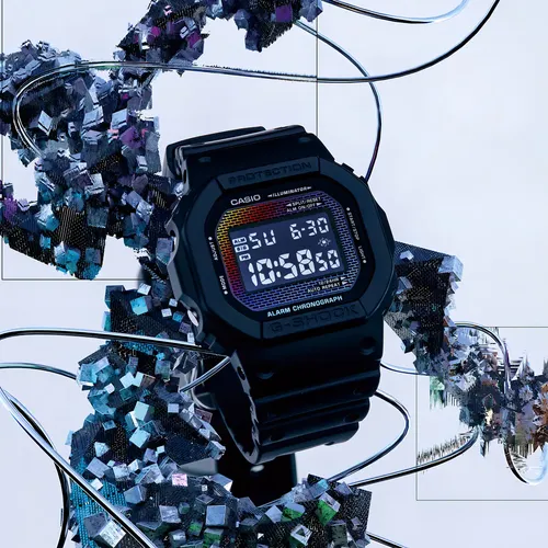 RELOJ PARA HOMBRE CASIO G-SHOCK DW-5600 DIGITAL COLOR NEGRO MORADO | OG-S-116 - 3