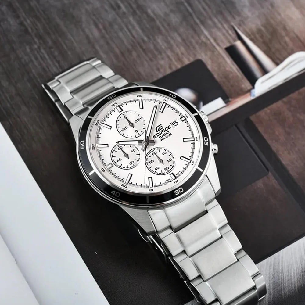RELOJ PARA HOMBRE CASIO EDIFICE EFR-526 CRONÓGRAFO COLOR PLATEADO | EDI-OG-10 - 3