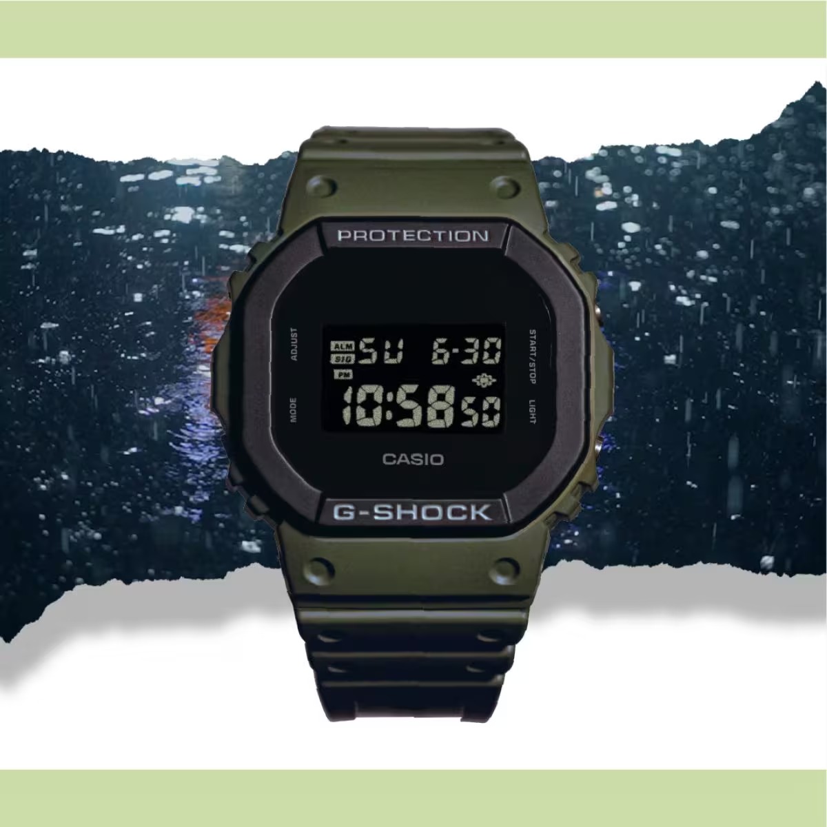 RELOJ PARA HOMBRE CASIO G-SHOCK DW-5610 DIGITAL COLOR VERDE | OG-S-117 - 4