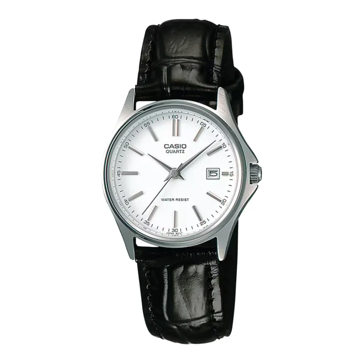 RELOJ PARA MUJER CASIO LTP-1183E-7ADF ANÁLOGO COLOR PLATEADO Y NEGRO | CAS-155 - 1
