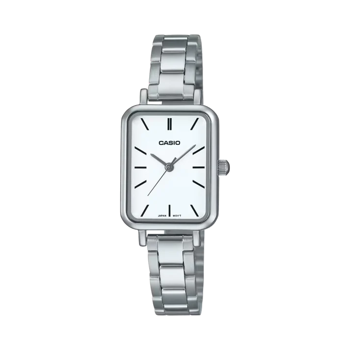 RELOJ PARA MUJER CASIO LTP-V009D-7EUDF ANALÓGICO COLOR PLATEADO Y BLANCO | CAS-171 - 1