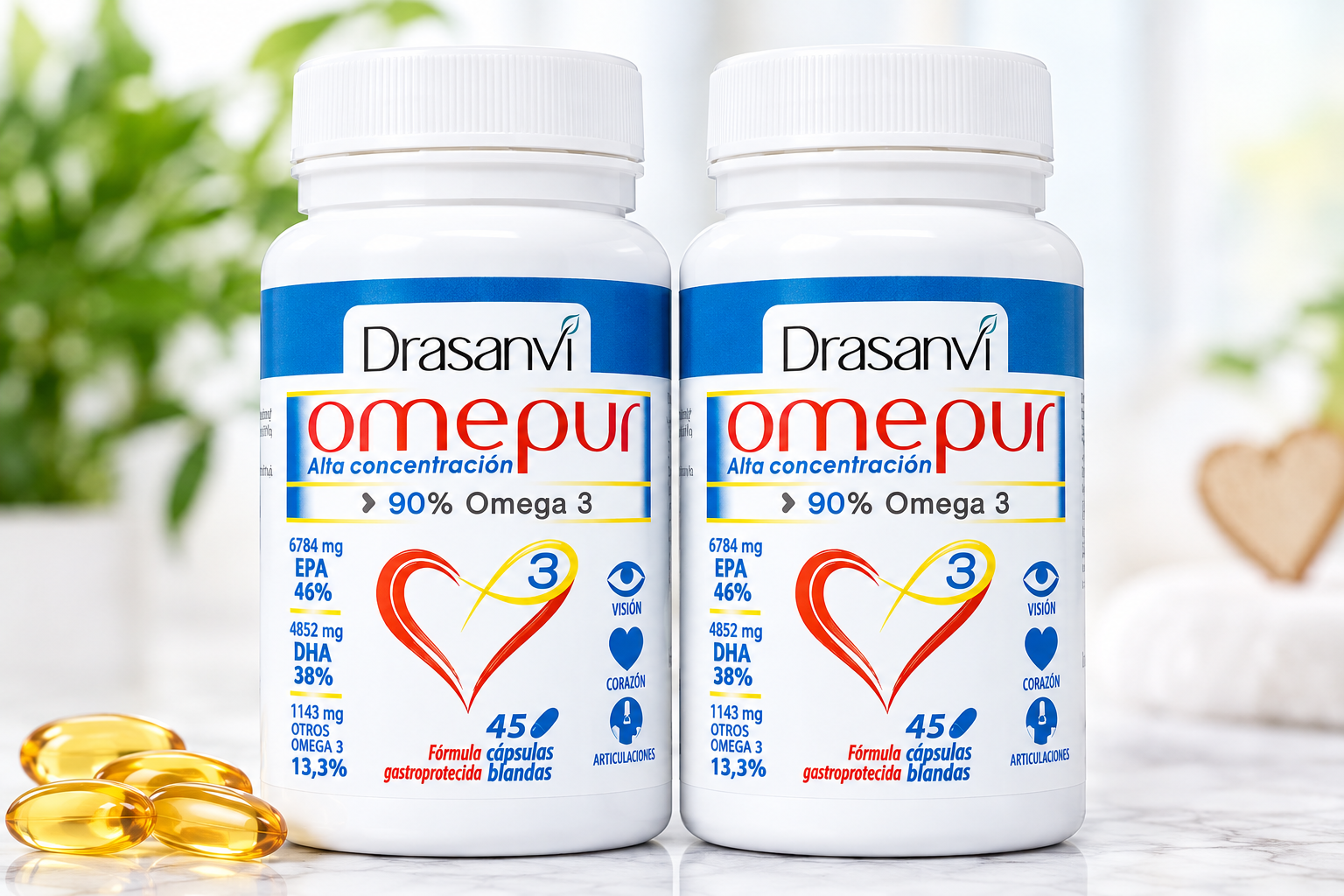 DUO PACK OMEPUR 3 X 45 CÁPSULAS BLANDAS - DRASANVI - 1