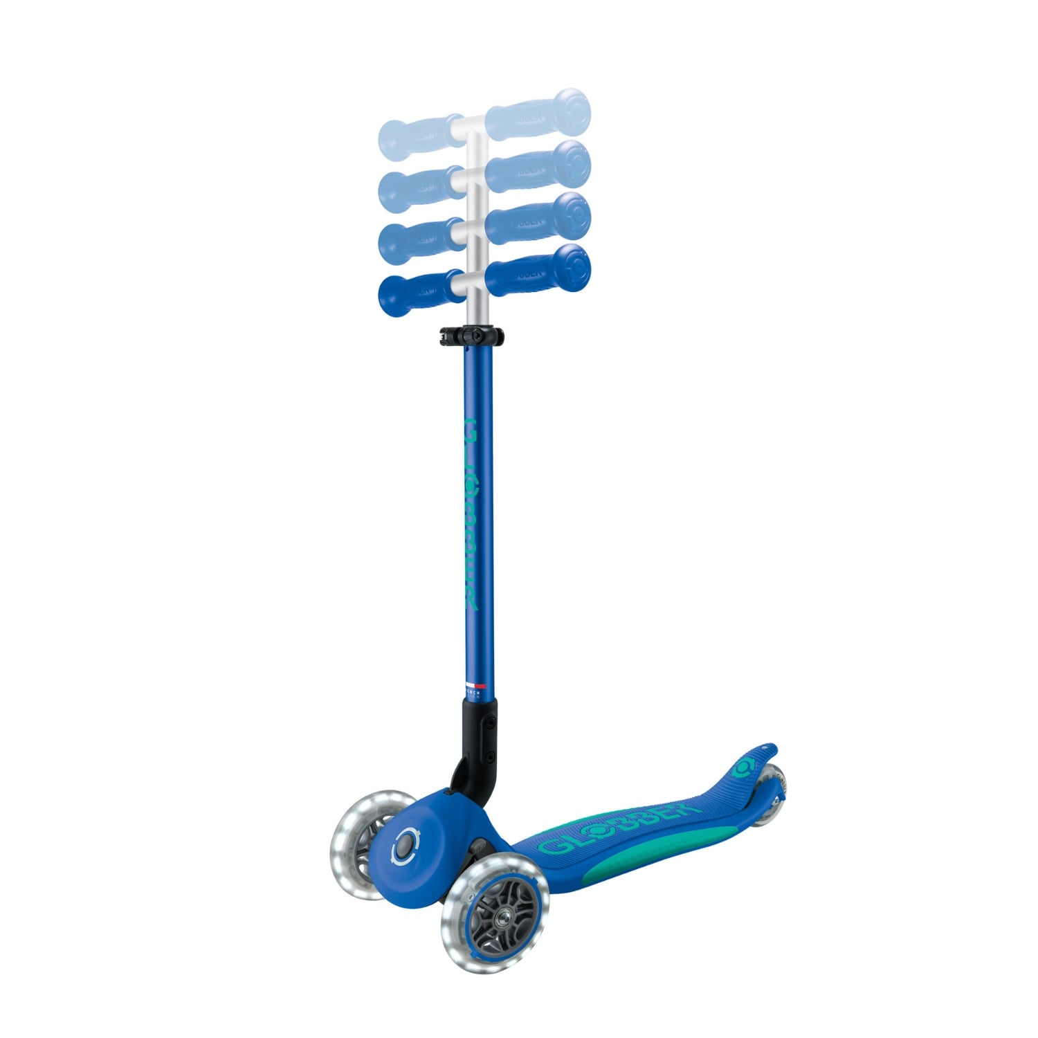 SCOOTER GLOBBER PRIMO PLUS LED PLEGABLE AZUL - 2