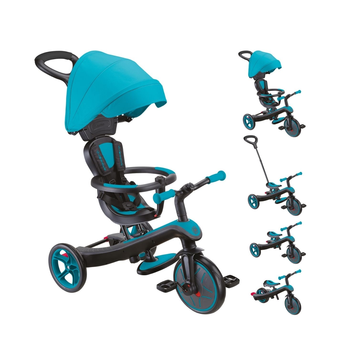 TRICICLO GLOBBER EXPLORER TRIKE 4 EN 1 CELESTE - 1