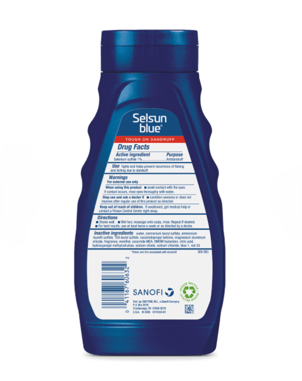 SHAMPOO ANTICASPA SELSUN BLUE 325ML MEDICADO MAXIMA POTENCIA - 2