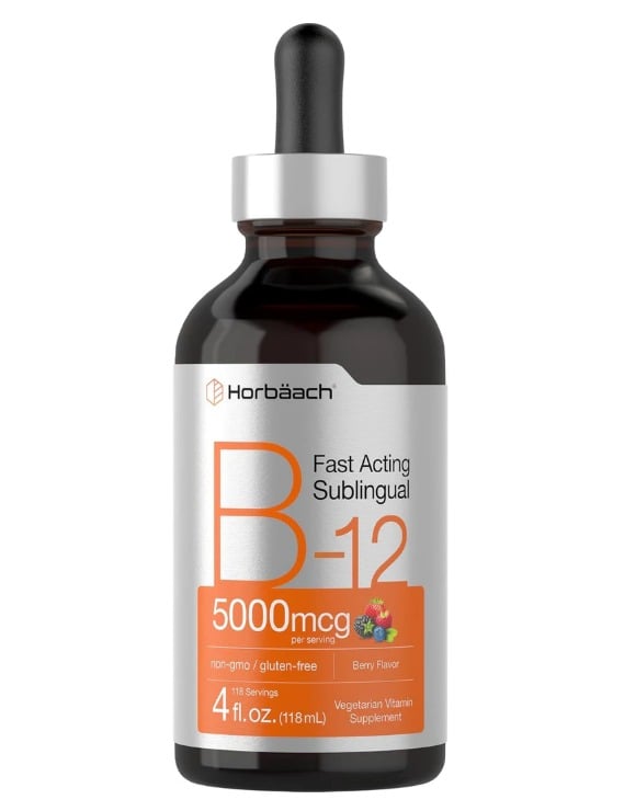VITAMINA B12 LÍQUIDA 5000 MCG | SUPLEMENTO ENERGÉTICO NATURAL 4 OZ - 1