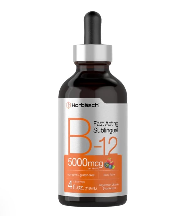 VITAMINA B12 LÍQUIDA 5000 MCG | SUPLEMENTO ENERGÉTICO NATURAL 4 OZ - 4