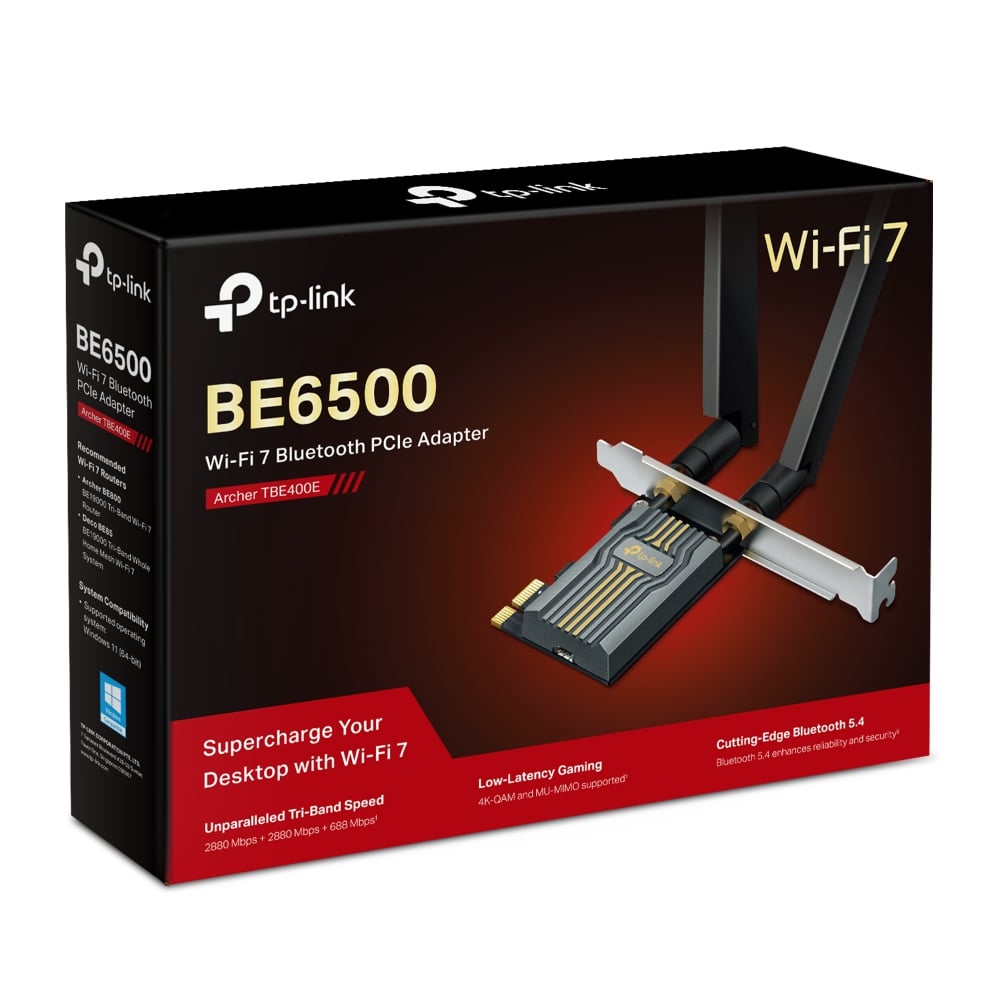 TARJETA PCIE WI-FI7 BE6500 +BLUETOOTH 5.4 TP-LINK - 1