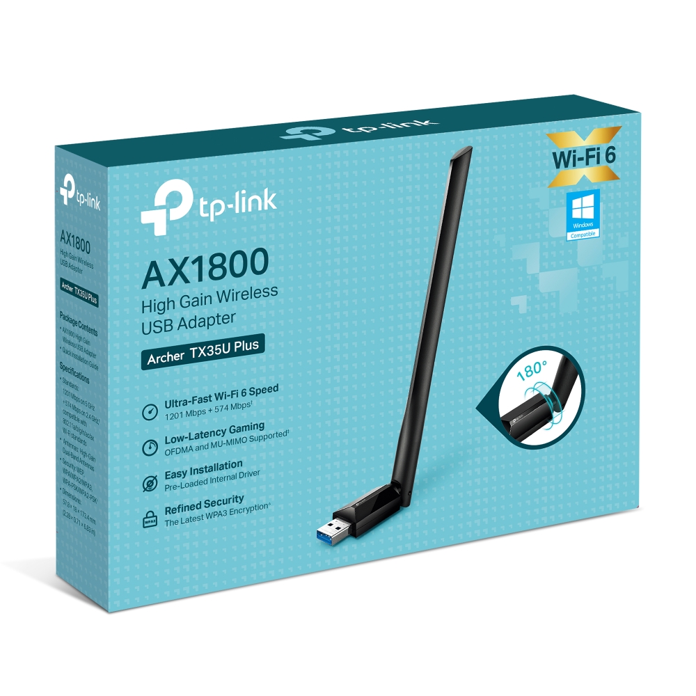 ADAPTADOR USB WI-FI 6 AX1800 ARCHER TX35U PLUS TP-LINK - 1