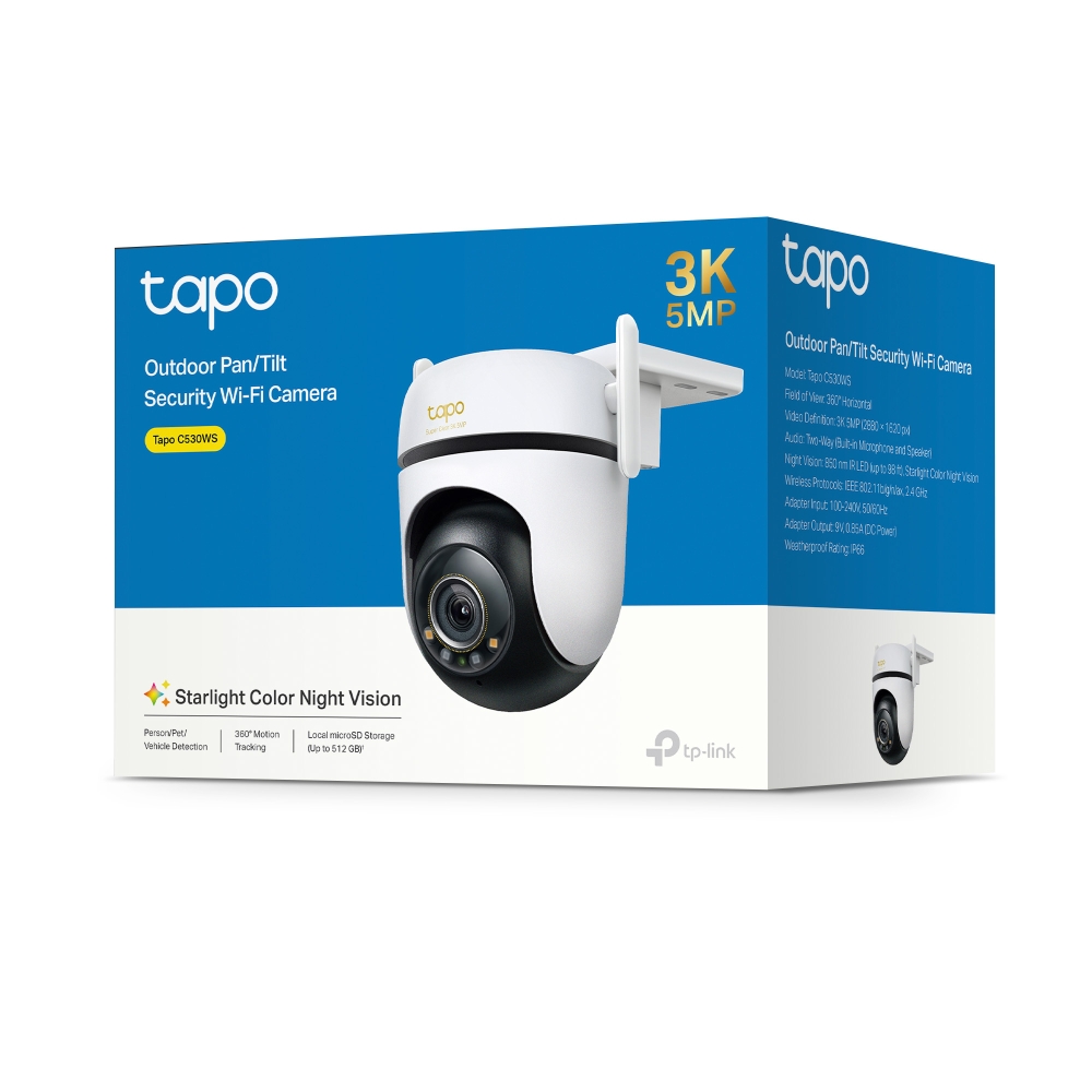 CAMARA SMART TAPO C530WS 5MP 3K PARA EXTERIORES 360 - 1