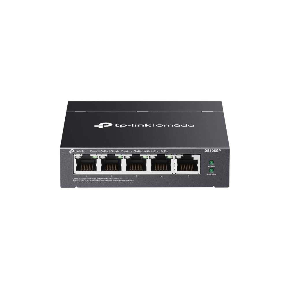 SWITCH TP-LINK 5 PUERTOS GIGABIT DS105GP CON 4PUERTOS POE+ - 1
