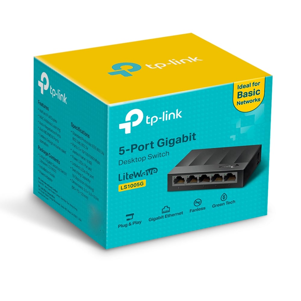 TP-LINK LS1005G SWITCH DE RED 5 PUERTOS GIGABIT - 1