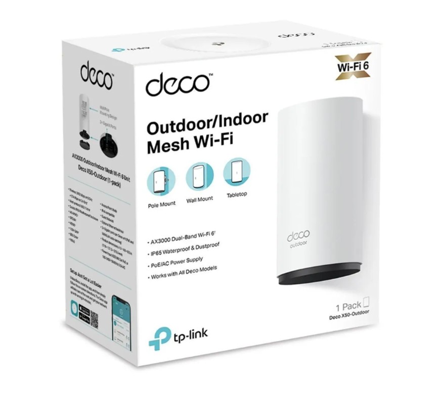 MESH TP-LINK DECO-X50 INDOOR/OUTDOOR AX3000 WI-FI 6 1-PACK - 1