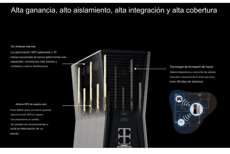 TP-LINK ARCHER BE805 WI-FI 7 ROUTER TRI-BAND BE19000 - 2